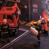 5 Pieces 1:32 Firefighter Set 6 Cm Tall Figure Molded Details Fireman Figurines