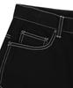 Brown Balloon Denim Pants - Black