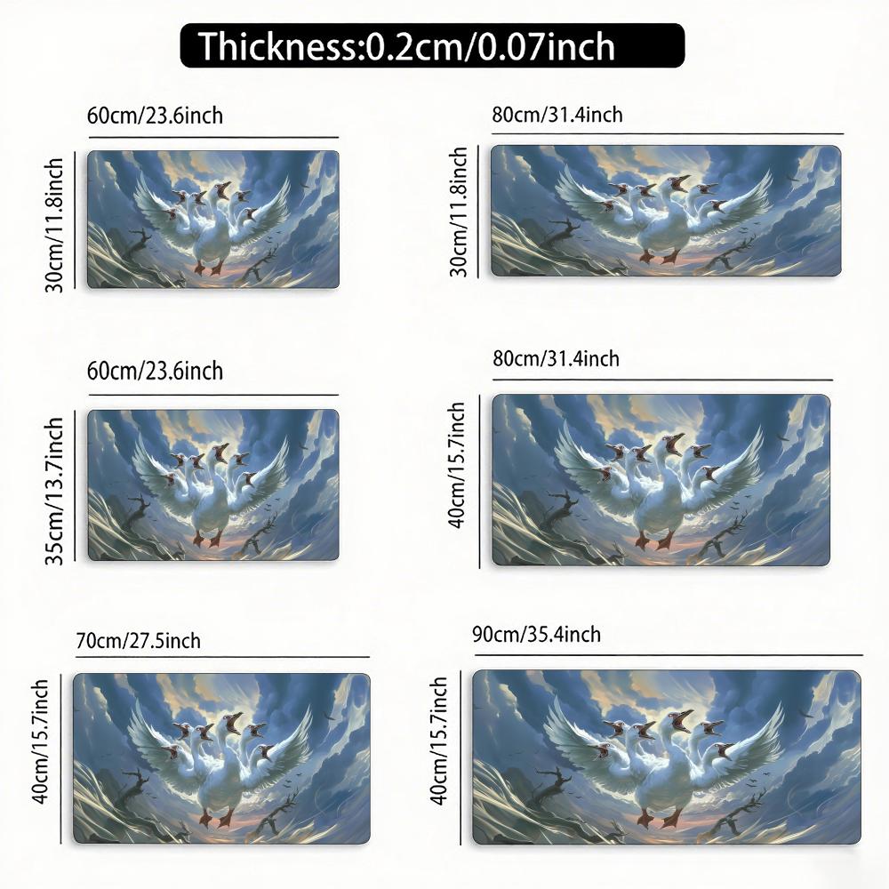 Mutated Split-head Goose Magic Party Game Mat Durable Rubber for MTG&TCG Games 35X60cm Mouse Pad Office Desk Mat Friendly Design