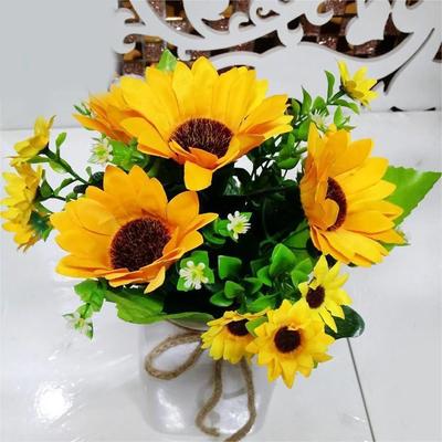 Sunflower Table Decoration Bouquet - Realistic Artificial Flower Arrangement for Weddings