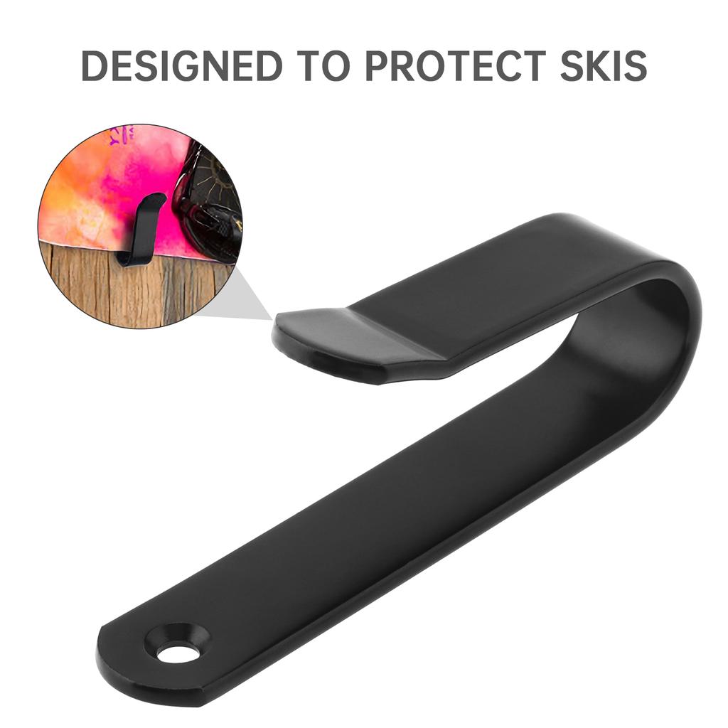 4 Ski-Snowboard-Wandhängeclips, Metall-Snowboard-Wandhängegestell mit Schrauben zur Präsentation, geeignet für Schlafzimmer, Garage, Innenlagerung