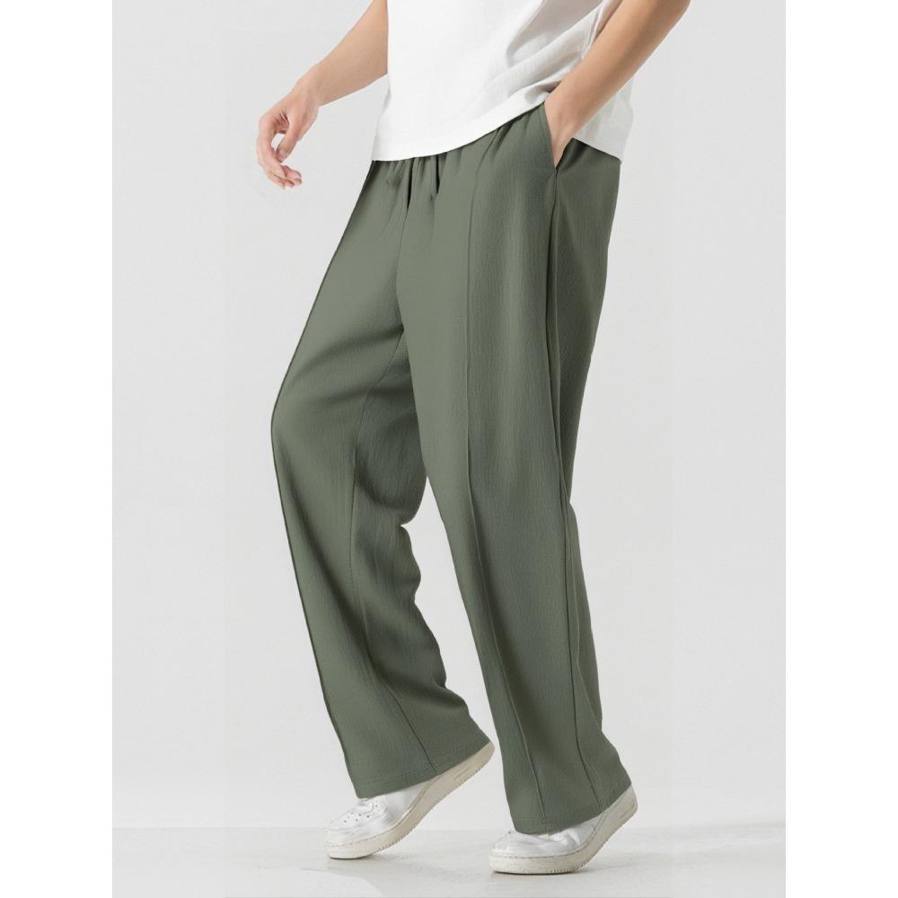 Men's Casual Trousers: Plus Size, Plain, Loose-Fit Straight-Leg Trousers – New Arrival Sports Trousers