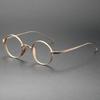 Classic Retro Round Pure Titanium Ultralight Glasses Frame Unisex Prescription Eyewear for Men Women Myopia Reading Spectacles