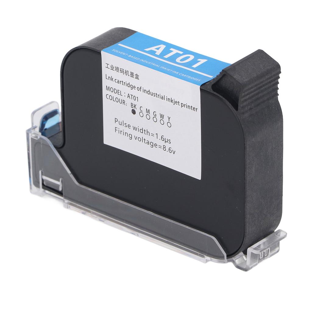 Black 42ML 12.7mm Inkjet Printer Ink Cartridge Fast Dry Coding Machine Ink Cartridge for SC12 SC12T