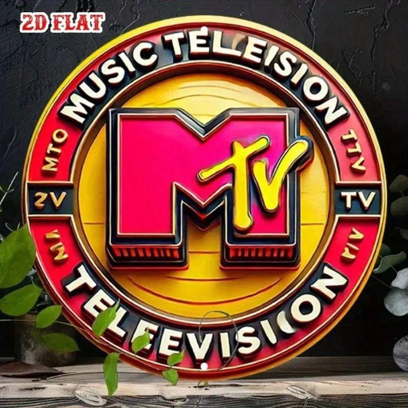 

Retro MTV Logo Round Metal Wall Sign for Living Room