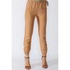 Belted High Waist Carrot Pants With Front Pockets