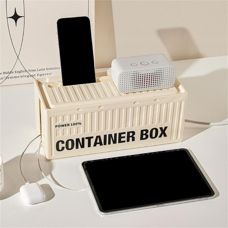 Convenient Desktop Cable Holder Desktop Cable Organizers Cord Management Box For Neat And Efficient Workspaces
