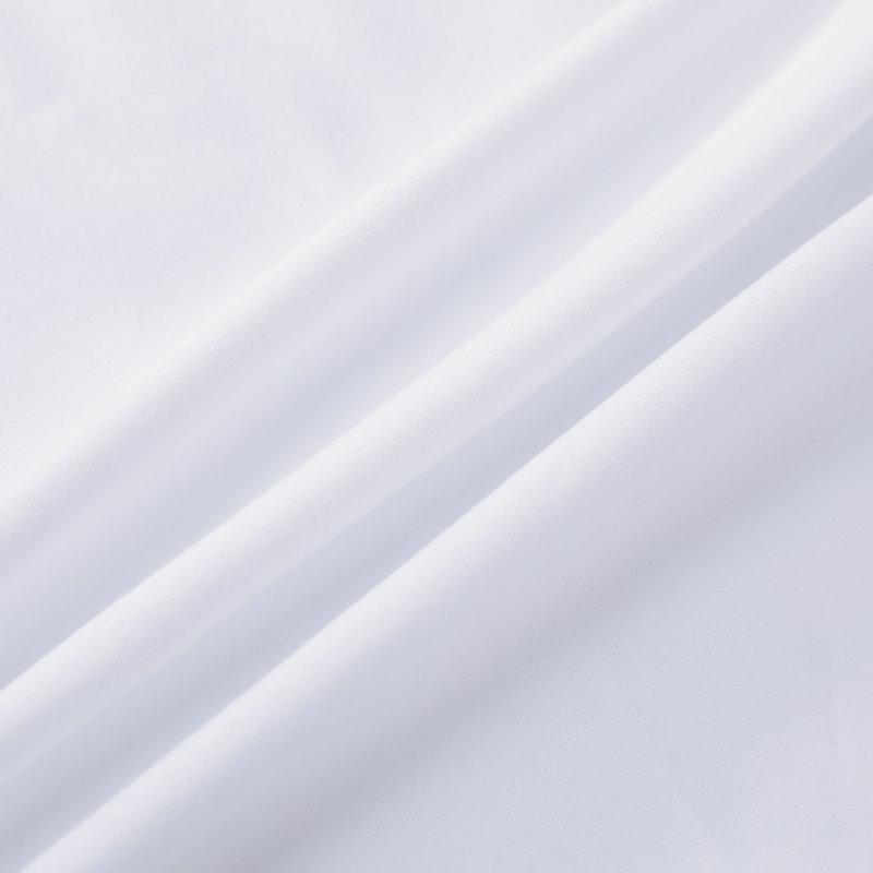 Tejido de Forro para Uniforme Escolar de Pongee Blanqueado por Manchas, 100% Poliéster, 160cm, 86g, Suave, Acabado Cepillado Liso