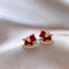 Zodiac Year Zircon Pearl Horse Earrings - Luxurious, Modern Studs for Women