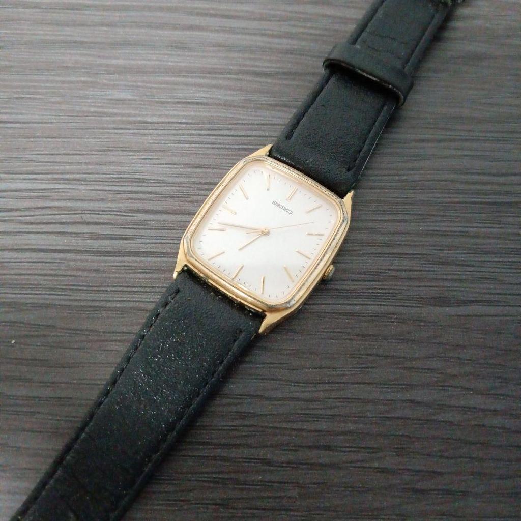 [USED] SEIKO Gold Black Analogue Watch