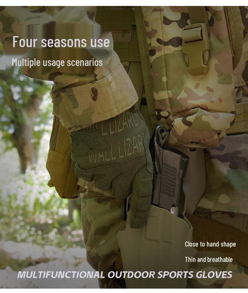 Cross-border Tactical Wear-resistant Non-slip Motorcycle Gloves with Sunscreen & Touchscreen Features for Outdoor Riding.