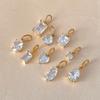 eManco Stainless Steel Geometry Pendants Charms Zircon For DIY Jewelry Necklace Making Bracelet Findings Crafts Earrings