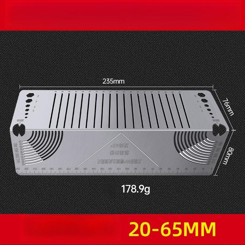 

Circular Arc Drawing Ruler, Folding Circular Ruler, Right-angle Circular Arc Multi-functional Stainless Steel Drawing Tool