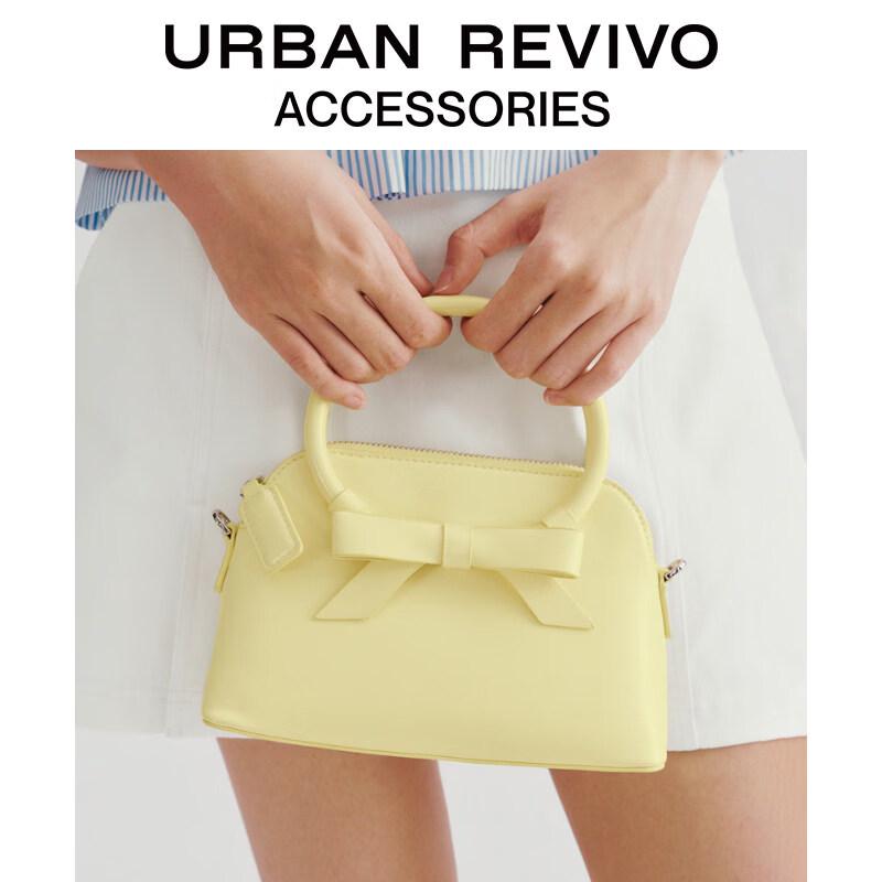 URBAN REVIVO Women s Pastel Bow Crossbody Handbag One Size