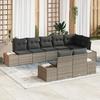 VidaXL 8-piece Garden Sofa Set with Grey Cushions In Poly Rattan 3347109