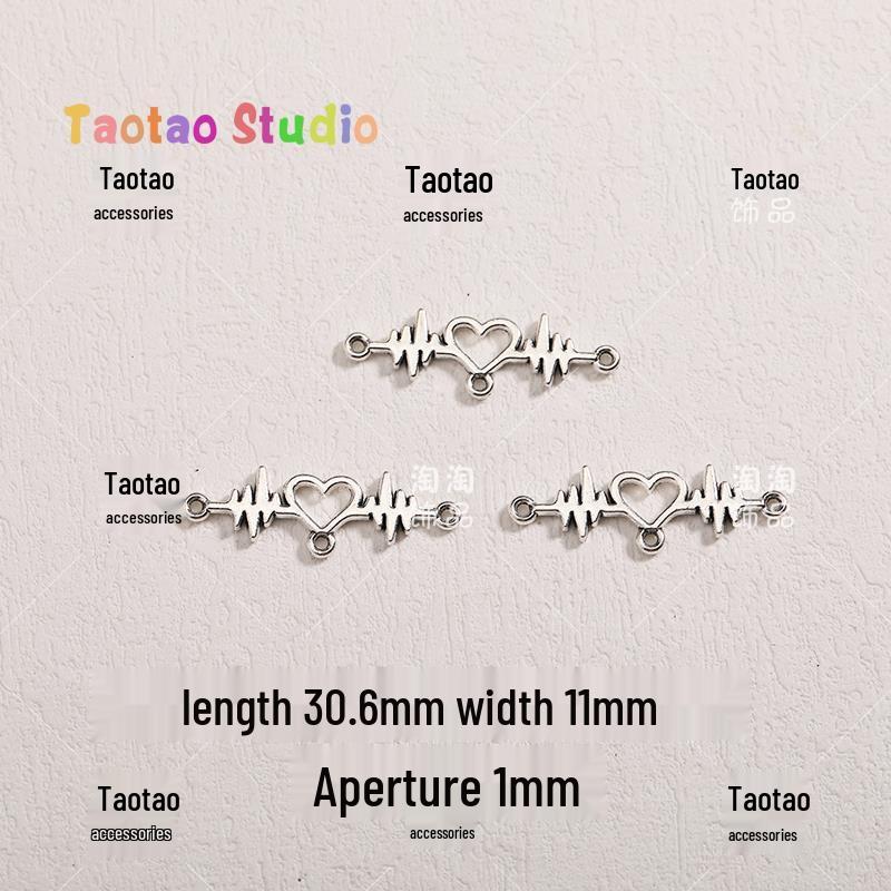 Love Heart Pendant Charm Alloy Jewelry for DIY Bracelets & Necklaces