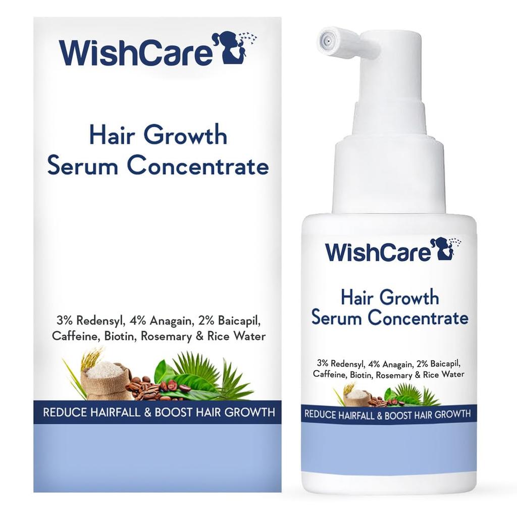 WishCare Konsentrat Hårvekstserum 30ml For Menn & Kvinner Med Redensyl, Anagain, Baicapil, Koffein, Biotin