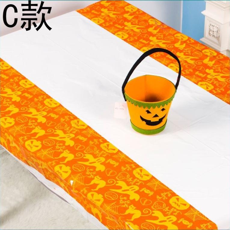 New Halloween Printed Tablecloth PVC Halloween Disposable Tablecloth Bar Table Decor