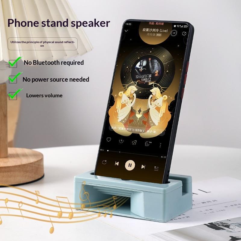 Universal Plastic Phone Stand Vertical Speaker Base Portable Desktop Decoration Random Color Smartphone Speaker Stand