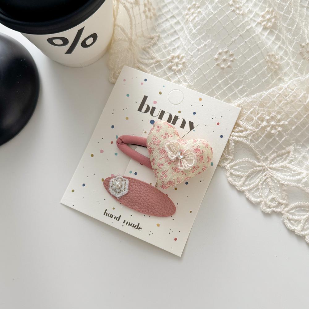 Floral Lace Bow Hairpin Pearl Love BB Clip Sweet Cute Children's Bangs Side Clip Headwear Girls Kids Hair Accessories