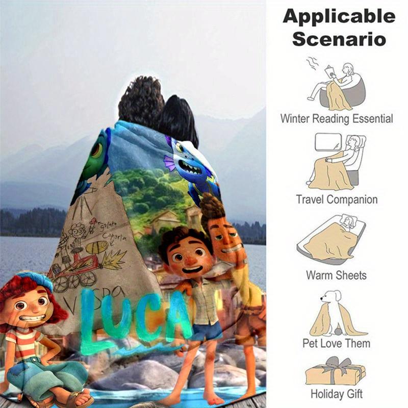 1pc, Luca Inspired Home Decor Blanket, Perfect for Couch, Bed, Travel, Camping, Car, Beach, Office Nap, Soft Coverlet Gift IdeaC116