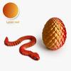 Printed Snake Egg, Python Egg, Viper Snake Set with Movable Joints and Luminous Night Light Decorative Toy Handicraft.