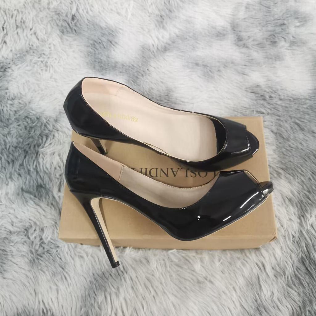 Women Pumps Platform Stilettos Summer 11cm Sexy Open Toe High Heels Sandals Elegant Peep Toes Pumps Wedding Shoes