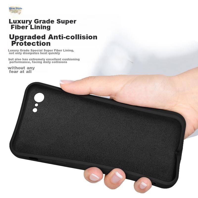 KEKLLE Liquid Silicone Phone Case for IPhone 6S/6, Upgraded Full Protection Liquid Silicone Cover with Skin-Like Feel, Shockproof Soft Case, Black
