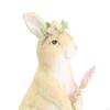Garden Statues Figurines wearing Garland Decorative Decoration Bunny Resin Sculpture for Tabletop