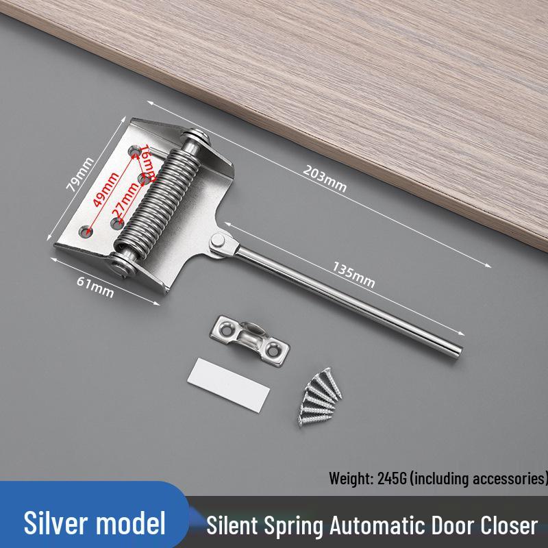 Adjustable Silent Spring Door Closer with Concealed Hinge