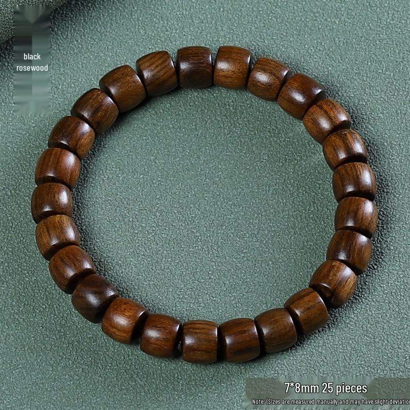 Unisex Handmade Green Sandalwood Bead Bracelet - Ethnic Style, Exquisite Design
