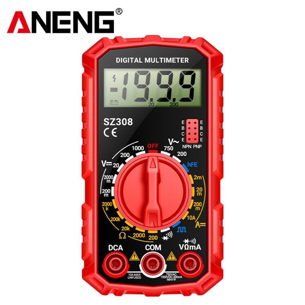 HFE Test Digital Multimeter 1999 Counts AC DC Multimeter Portable HFE Triode Tester