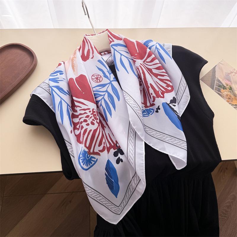 Korean Unique Printed Square Scarf For Women Fashion Accessory