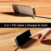 2-in-1 Design Handyhalterung Kabel Faltbare Halterung USB-C-Kabel Ladekabel Schreibtischgebrauch