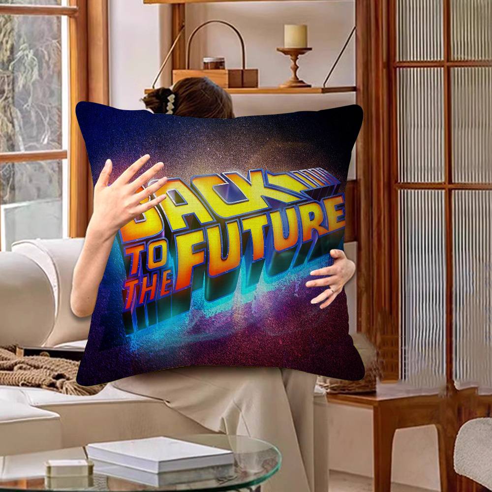 Movie Back To The Future Trilogy Cushion Cover Pillowcase Upholstery Sofa Throw Pillow Home Decor Pillowcas