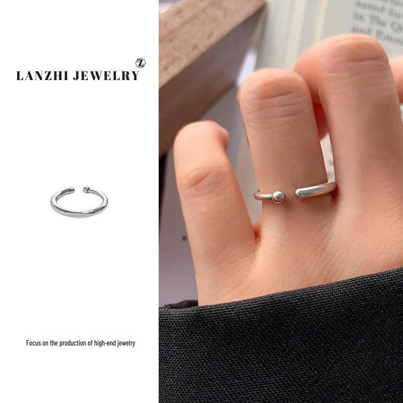 Lan Zhi 925 Sterling Silver Non-Fading Pinky Ring - Simple and Trendy Jewelry for Unique Style