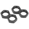 4 Pcs 24mm Wheel Hex Hub Nut Aluminum Alloy High Strength 24mm Hex Hub Nut for ARRMA 1 5 Outcast Kraton 8s Black