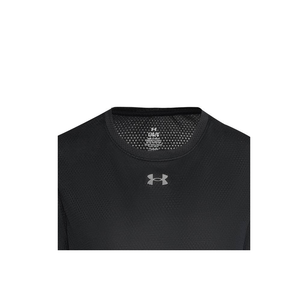 Under Armour T-shirt da corsa a maniche corte Velociti Solid Jacquard ad asciugatura rapida, morbida, comoda, semplice, larga, con logo, da donna, top 6009540-001