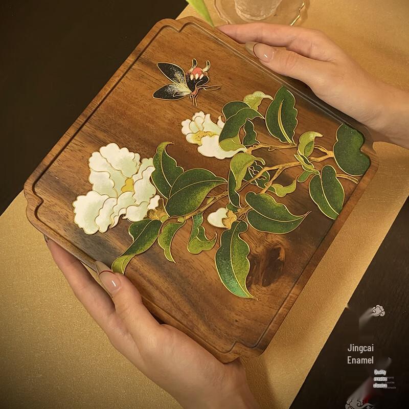 Набор для самостоятельного изготовления китайского эмалевого подноса в технике перегородчатой эмали