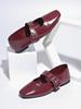 Fashion Women Flat Shoes Round Toe Luxury Shallow Sneakers Fashion Buckle Strap Loafers Women Ballet Comfortable Mary Jane Shoes Women