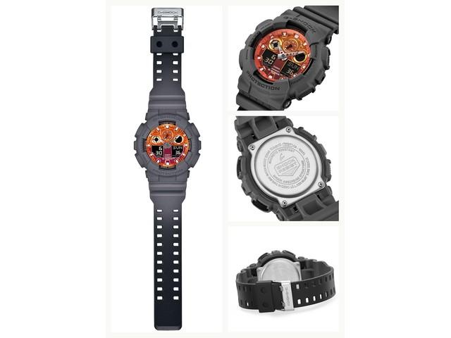 CASIO G-SHOCK GA-100FL-8AJF Flame Inside Analog Digital Men Watch Resin Band NEW