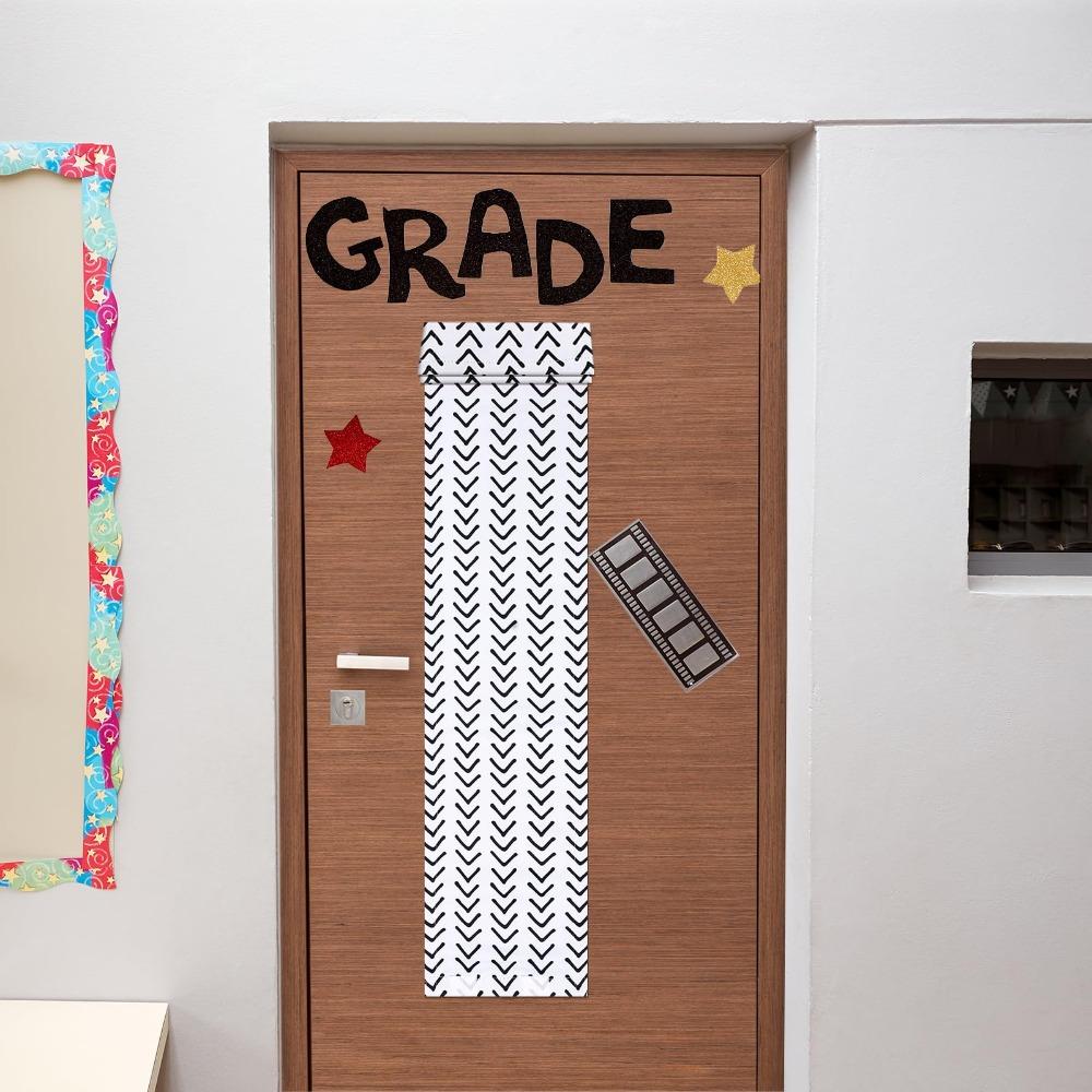 

1pc Flexible Classroom Door Window Cover 8 x 36 Inches Exquisite Classroom Curtains Darken Durable Classroom Door Cover белый