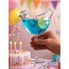 4Pcs Bird Shaped Wine Glass Multi-Purpose Unique Clear Crystal Glasses Lovely Birds Drinking Bottle for Party Wedding Home Decor