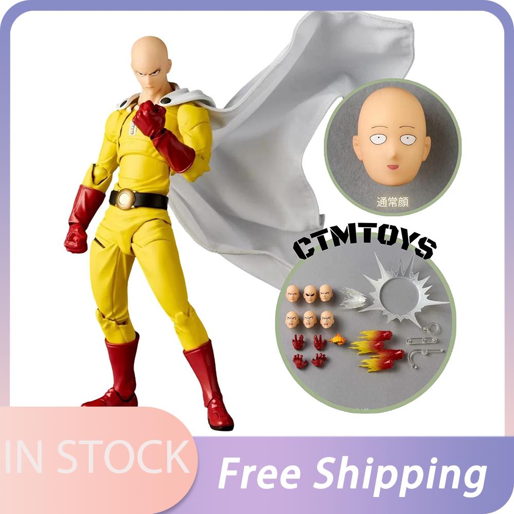 NEW Kaiyodo One Punch Man Saitama Action Figures Amazing Yamaguchi Revoltech Saitama Collection Room Decora Desk Toys Halloween