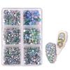 1000Pcs Multi-Size 3D Glitter DIY Diamond Gem Nail Rhinestones AB Crystal