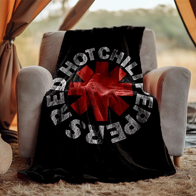 Hot Chili Peppers Flannel Blanket Soft Warm All-Season Throw, Design for Camping, Car Travel, Hiking Sofa, Bed, Office Perfect Gift for Parties