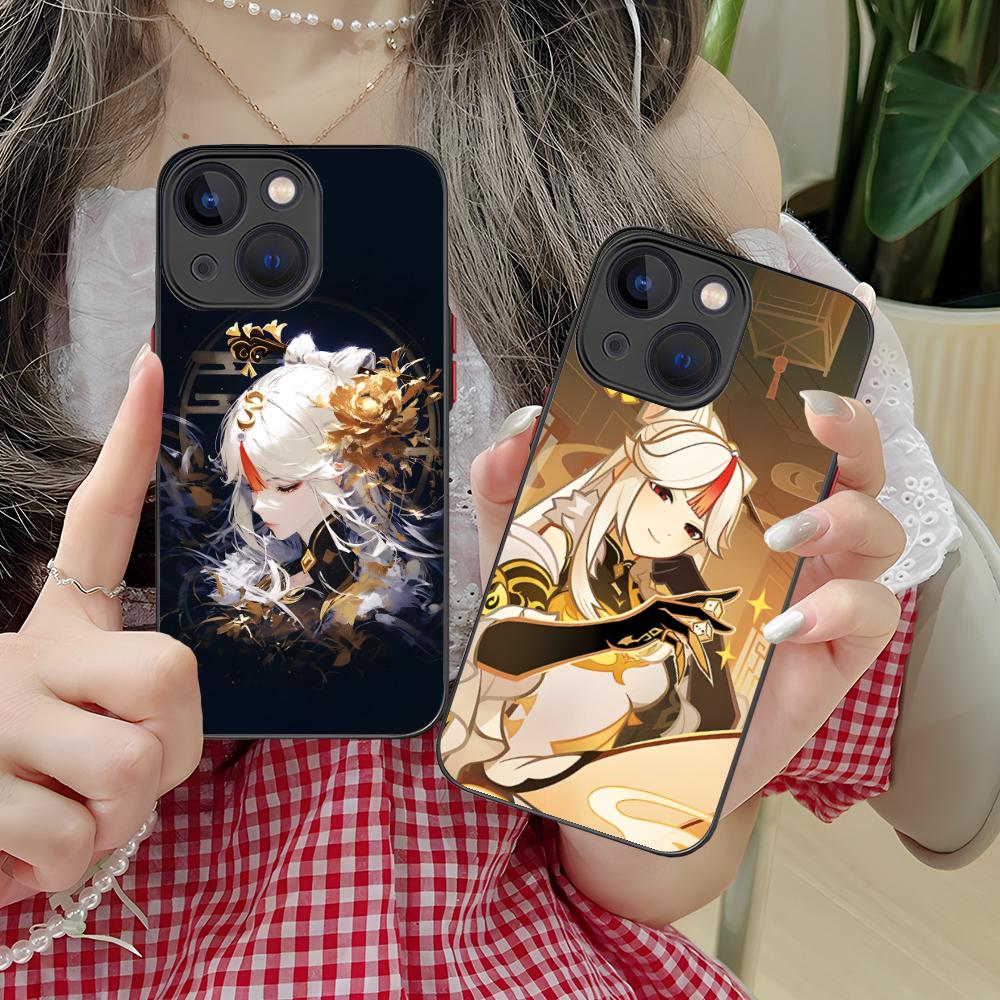 Spiel GI Ningguang Silikon Handyhülle für iPhone 17 16 15 14 13 12 11 X XR XS 8 7 Air Pro Max Plus Mini Bunte Hülle