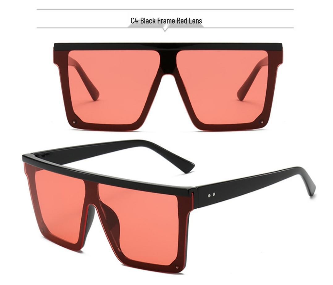 Large Frame Fashionable Sunglasses - Trendy European and American Street Style for Cycling