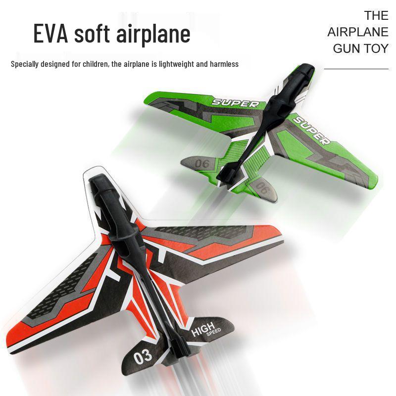 Douyin Popular Kids' Foam Airplane Launcher Toy for Outdoor Fun