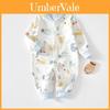 Baby Long Sleeve Romper With Cartoon Print Designfor Newborns And Infants